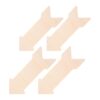 TEHAUX Unfinished Shapes for Arrow Wood DIY Crafts Wooden Cutouts 4pcs with Smooth Surface and Easy Writing, Rustic Beige Sticking for Wall Home Decor Projects