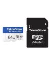 TEKNOSTONE 64GB Camera MicroSDXC TF Memory Card with Adapter 1 Pack