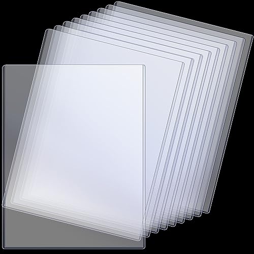Teling 10 Pcs 8.5 x 11 Inch Rigid Sheet Protectors, Clear Plastic Document Sleeves, Hard Document Holder, Birth Certificate Protector Certificate Holder Clear Paper Protector for Important Documents
