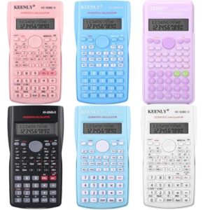 Tellegloww 6 Pack 2 Line Scientific Calculator 240 Function Colorful Non Graphing Calculator for Engineering Students Function Calculators School Financial Business Office