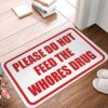 TELVONIAN Resistant Bath Fur Floor Mat - Machine Washable Kitchen Skin-Friendly & Welcome Cozy Feel | Large Outdoor Door/Memory Foam Kitchen Floor Mat Please Do Not Feed The Whores Drug