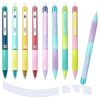 Temiary 8Pcs Retractable Erasable Gel Pens Clicker, 0.5mm Fine Point Tip, Make Mistakes Disappear, Smooth Writing Pen for Sudoku, Crossword Puzzles, Office Supplies (8 Blue Ink)