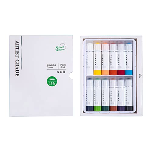 Tempera Paint Sticks Multi Color Tempera Paint for Super Quick Drying Work on Paper Wood Glass Ceramic Canvas Washable Tempera Paint Sticks Professional for Adults Artists Classroom