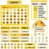 Tenare 169 Pcs Bee Themed Classroom Calendar Bulletin Board Set, Calendar Seasons Weather Chart Bulletin Board and Classroom Display with Stickers for Bedroom Wall Decoration