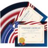 Tenare 48 Pcs Citizenship Achievement Certificate 11 x 8.5 Inches Paper Awards Recognition Achievement Certificate for Graduation Party Supplies Graduation Awards Grad Wishes Favors