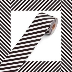Tenceur 120 ft Black Bulletin Board Borders 2.76 Inch Colorful Striped Classroom Border Trim Rolled Bulletin Board Decorations for Back to School Classroom School Office Home Chalkboard Decor