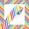 Tenceur 120 ft Rainbow Retro Bulletin Board Borders 2.76 Inch Colorful Striped Classroom Border Trim Rolled Bulletin Board Decorations for Back to School Classroom School Office Home Chalkboard Decor