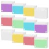 Tenceur 12 Pcs Index Card Case 3" x 5" Index Card Holder with Colorful Tab Dividers Plastic Flash Card Organizer Notecard Box for Storing Recipe Cards Office School