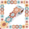 Tenceur 65.6 Feet Flower Bulletin Board Borders, Straight Rolled Trim Poster Borders for School, Classroom, Offices, Walls, Desks, Windows, Doors Home Decor(Colorful Daisy)