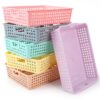 Tenceur 6 Pcs Plastic Classroom Storage Baskets, Pastel Stackable Paper Baskets for Classroom Organization, Turn in Trays for Teachers, Library Office Desk Organizer, 13.5 x 10 x 3.1 Inches