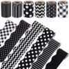 Tenceur 98.5 ft Polka Dots Bulletin Board Borders Classroom Decoration 6 Rolls Classroom Borders Set Scalloped Bulletin Board Trim for Back to School Office Home Chalkboard Wall