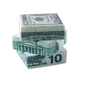 Ten Dollar Cube 3x3 Magic Cube US Dollar Bill Speed Cube Puzzle Toy