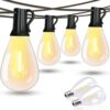 Tenmiro 200FT Solar String Lights Outdoor with Remote, USB Charging, 72 LED Shatterproof Bulbs