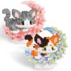 TENYEAH 2 in 1 Micro Cat Building Block Set Animals for Adults, 2 Packs Cat Building Toy, Mini Goodie Bags Stuffers, Classroom Prizes, Animal Party Favor Toy