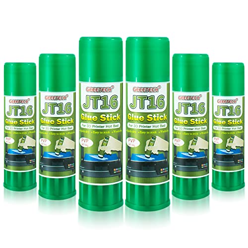 TEQStone 3D Printer Glue Stick 6 Pack, Perfect First Layer Adhesion, Prevents Warping on Heat Bed, Easy Release for ABS PLA PETG Filaments and Various Build Plate, 36g/1.27oz