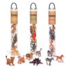 Terra by Battat Animal Tube Trios, Multi-Color, 32 Pieces, Plastic and Fabric Construction, 12.63 x 6.25 x 2.13 Inches, Ages 3+ Years
