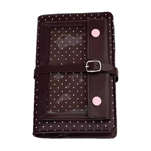 Tertioi Portable Binder Journal with 60 Sheets Unlined Pages and Clear PVC Window Portable Diary Binder Notebook for Scrapbooking Journaling Study Planner