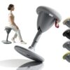 Tervo Model W | Wobble Stool | Ergonomic Standing Desk Chair | Anti-Slip Design for Active Sitting | Height Adjustable Sit Stand Stool for Adults | (Grey, 19-27 Inch)