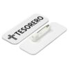 Tesorero (Cross) Rounded Corners Name Tag/Badge, 1 x 3 Spanish Church Staff Badge with Magnet Backing, White (3 Pack)