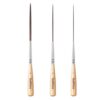 TesRhino 3Pcs Long Liner Paint Brush Set, Professional Ox Hair Detail Brushes for Watercolor Acrylic Oil Painting, Fine Line Art Supplies
