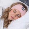 tesrhino Bluetooth Sleep Headphones, 4mm Ultra Thin Flat Speakers Headband, Sleeping Eye Mask for Side Sleeper, Insomnia Relief, 12H Playtime, Meditation Yoga Travel Relaxation Gift