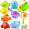 Teuevayl Boys Muscle Chest Dress up Costumes Trunk & Baby Bath Toys for Kids 10 PCS Bathtub Toys