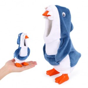TEUSOPN 7 inch Desk Goose Outfits, Desk Goose Outfits for Magnetic Geese Statue Porch Costume Funny Gift Table Decor Accessory (Shark)