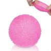 Textured Gel Squishy Ball, 6cm (2.36in) Soft Squeeze Toy for Kids Ages 3+ and Adults, Tactile Desk Toy, Party Favor, Goodie Bag Filler, Birthday Gift(Pink)