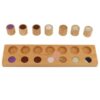 ＡＷＨＡＯ Textured Matching Board Touch and Match Board with Wooden Inserts Easy to Grasp Insert Set for Preschoolers