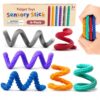 Textured Silicone Fidget Sticks 6 Pack Quiet Desk Toys for Adults Kids