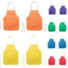 Texvora 12 Pcs Little Minds Aprons for Painting Cooking Activities, Adjustable Non-Woven Smocks, No Pockets, for Daycares, Art Classes, Parties, 14.17 by 18.50 in