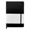Texvora A5 Hardcover Journal, Black Dotted Notebook with Elastic Closure, Ribbon Bookmark, 160 Pages, 5.7 x 8 in / 14.2 x 20.3 cm, 3.5 oz/m² Paper, for Bullet Journaling, Office, Travel Notes