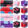 Teyva Daily 12 Pack Infinity Cube Fidget Gadget Fidgeting Game for Adults, Cool Mini Gadget for Stress Anxiety Relief and Kill Time