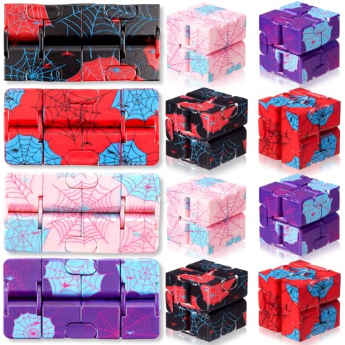 Teyva Daily 12 Pack Infinity Cube Fidget Gadget Fidgeting Game for Adults, Cool Mini Gadget for Stress Anxiety Relief and Kill Time