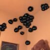 Teyva Daily 20 Pcs Large Pom Poms with Eyes for Crafts, 2 Sizes Halloween Costume Pompoms Decorations, Fluffy Pom Poms Balls for DIY Halloween Accessories with Elastic Loop, 7.87" and 5.91"
