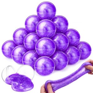 Teyva Daily 24 Pcs Galaxy Mud Putty, Planet Balls, Sensory Toys for Stress Relief, Starry Night Putty for Kids Adults, Party Favors Goodie Bag Fillers(Purple)