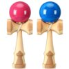 Teyva Daily 2 Pack Kendama Toy Full Size Solid Wood Ball and Cup Coordination Game Pre-Strung Wooden for Adults, Hand-Eye Skill Development (Pink,Blue)