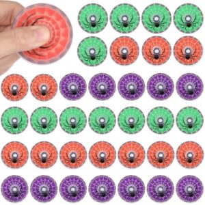 Teyva Daily 36 Pcs Spider Web Finger Spinners Bulk Mini Fidget Toys Red and Blue Spider Theme Birthday Party Favors for Kids Birthday Goodie Classroom Rewards Bags Stuffers Gifts