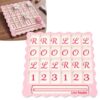 Teyva Daily American Mahjong Solo Practice Board with Built-in Line Reader, Scalloped Macaron Portable Mahjong Trainer for Charleston & Tile Recognition, Beginner Learning Tool(Pink & White)