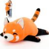 Tezituor 30.5" Red Panda Stuffed Animal Pillow, 2.55 Lbs Soft Cuddly Red Panda Plush Toy Sleeping Hug Pillow for Kids Girls Boys Birthday
