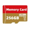 TF Card 256GB with Adapter,SD Card,UHS-I C10 A1 Memory TF Card 256G for Smartphones, Cameras, Dash Cam, Tablets (Red)