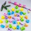 TFHUGFHG Large Letter Beads 72 Pcs