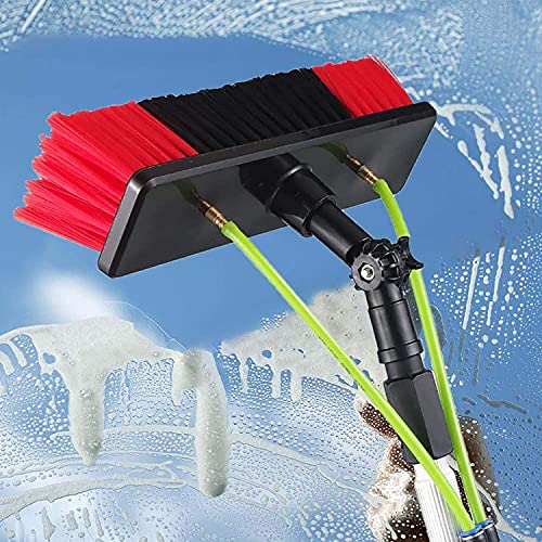 TGBHM Solar Panel Cleaning Kit with 30Ft Telescopic Pole Water Fed Brush for Outdoor Window Glass Photovoltaic Cleaner with Spray Washer Extendable Telespole for Efficient Cleaning,Size-9M/30Ft