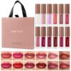 Thalessiel Aura 12 Pcs Matte Glossy and Glitter Lip Gloss Set Long-Lasting and Waterproof Liquid Lipstick Lip Stain Kit for Women Daily Makeup Gift