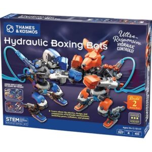 Thames & Kosmos Hydraulic Boxing Bots STEM Experiment Kit | Build Two Hydraulic-Powered Boxing Robots! | Explore Water-Powered Systems | Challenge a Friend to a Robot Duel!