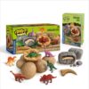 Thames & Kosmos I Dig It! Dinos - Dinosaur Eggs Excavations | 8 Dig-Out Kits, Unearth Dinosaur Figurines, a T. Rex Claw & Tooth Replica, Includes Tools & Guide, Great Birthday Gift for Kids Ages 5+
