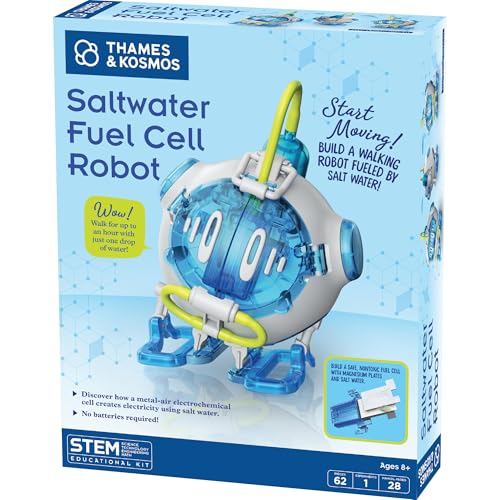 Thames & Kosmos Saltwater Fuel Cell Robot STEM Experiment Kit | Build a Walking Robot, No Batteries Required, Walks Up to 1 Hour on 1 Drop of Salt Water, Explore Non-Toxic, Renewable Energy, Ages 8+