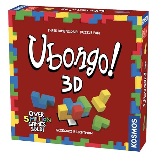 Thames & Kosmos Ubongo 3D | 3D Speed Puzzle Game | Race the Timer, Collect Gems | 671 Puzzles | 4 Difficulty Levels | 1–4 Players | Ages 8+ | Made in Germany
