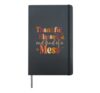 Thankful Blessed and Kind of a Mess for Women Quote Fall Hardcover Journal, Black