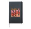 Thankful Mama Mama Mama Mini Holiday Retro Groovy Orange Hardcover Journal, Black